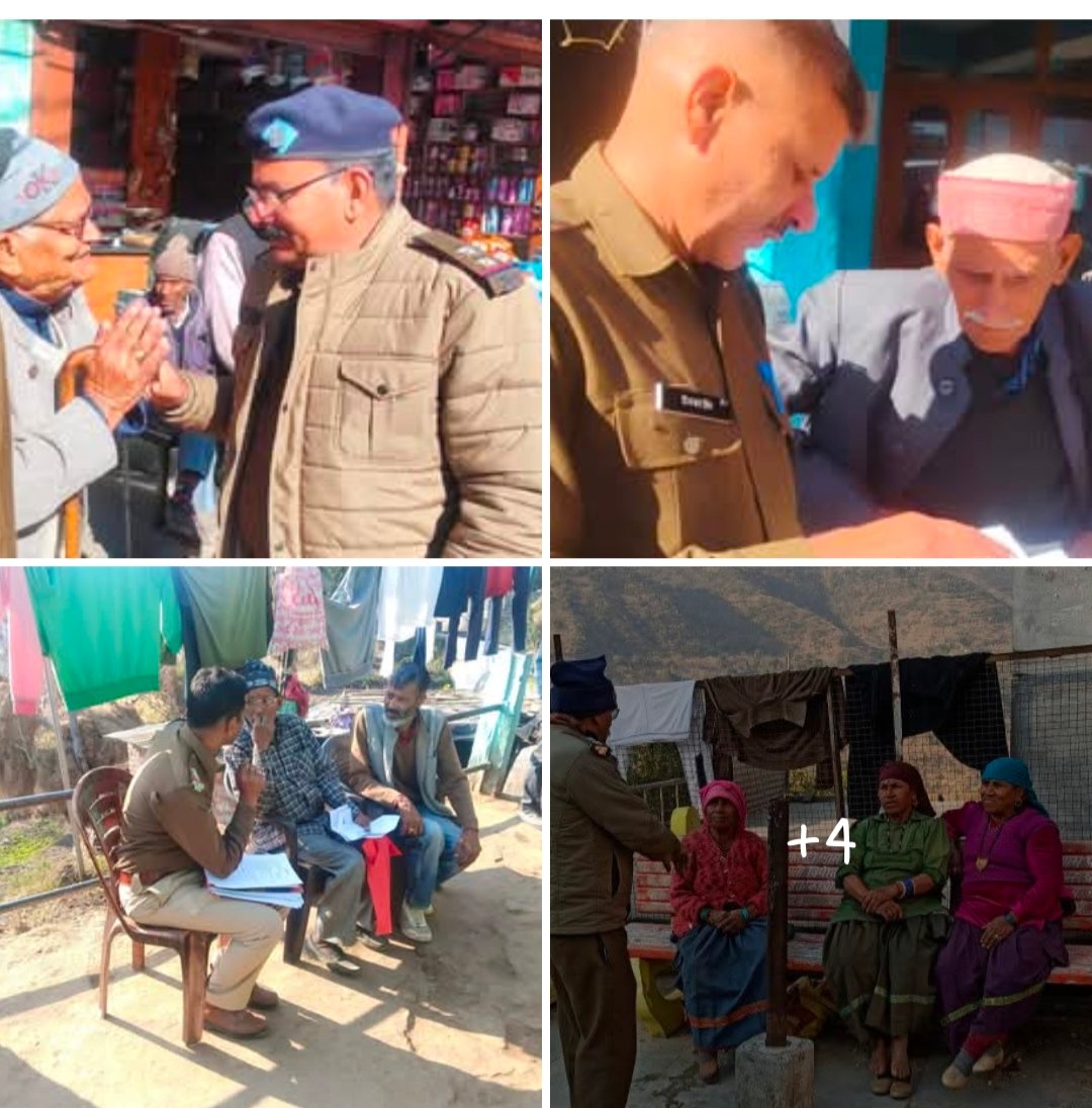 उत्तरकाशी पुलिस ने जाना सीनियर सिटीजन का हाल
