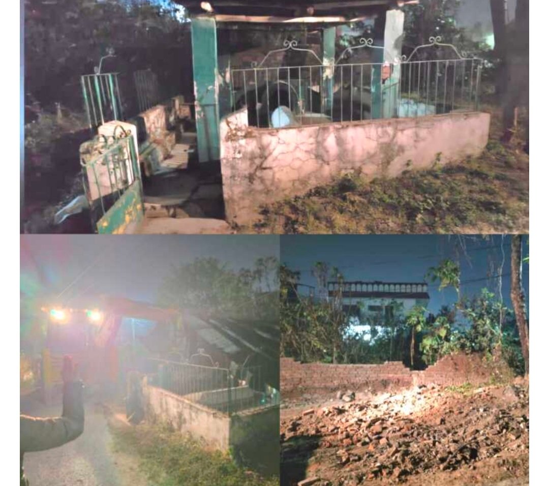 धामी बुलडोजर एक्शन..देहरादून प्रशासन ने एक और अवैध मजार को ध्वस्त किया..